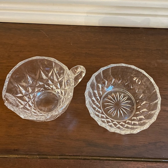 Vintage Val St. Lambert Imperial Crystal Cream and Sugar - Picture 2 of 13